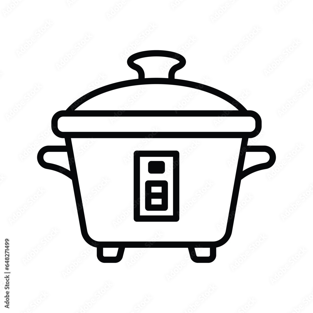 Rice cooker icon vector sign and symbol Rice cooker icon vector sign and symbol