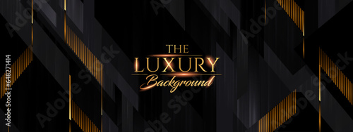 Black and Golden Dark Design. Modern abstract template design. Elegant looking premium layout. Event backdrop with creative artwork and luxury feel. Birthday party post. Anniversary greeting card. 