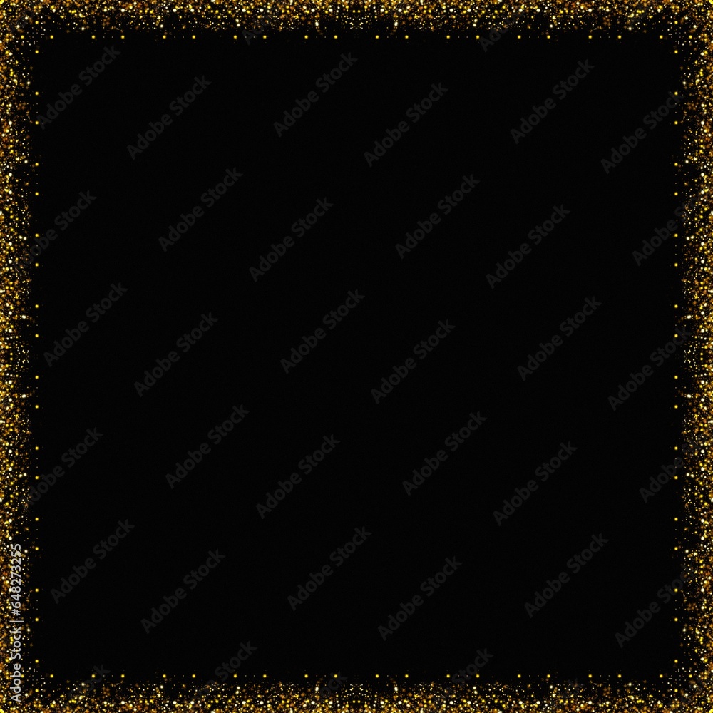 Luxury Teal Gold Sparkle Glitter Frame Border Background
