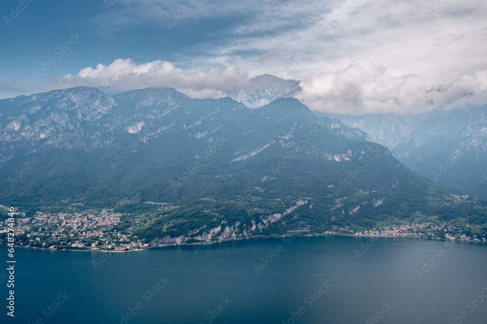 Tremendous view of the village and the mountains around the lake Como
