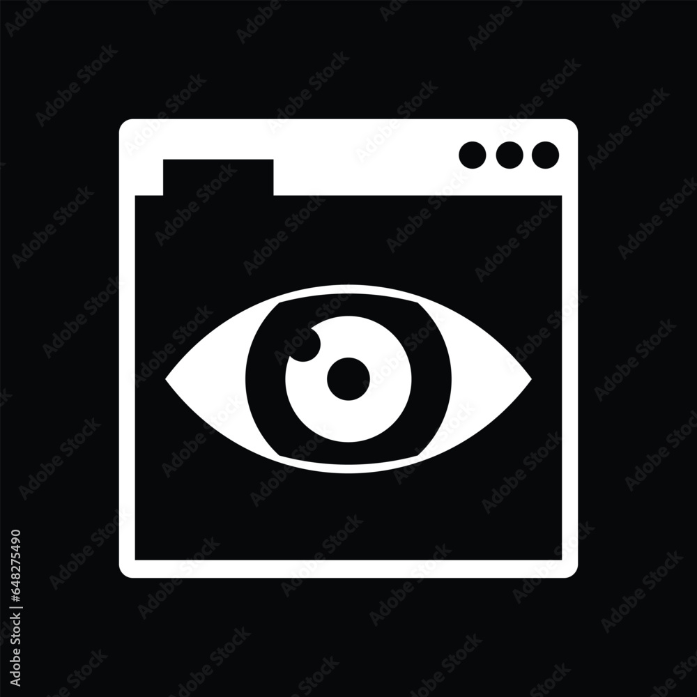 view browser glyph flat vector icon view browser glyph flat vector icon