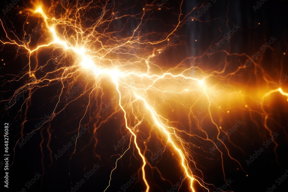 A close-up view of a lightning bolt on a black background. This image can be used to depict power, energy, or natural phenomena. It is suitable for various projects and designs. A close-up view of a lightning bolt on a black background. This image can be used to depict power, energy, or natural phenomena. It is suitable for various projects and designs.