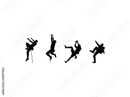 Mountain Climber Silhouette Vector
