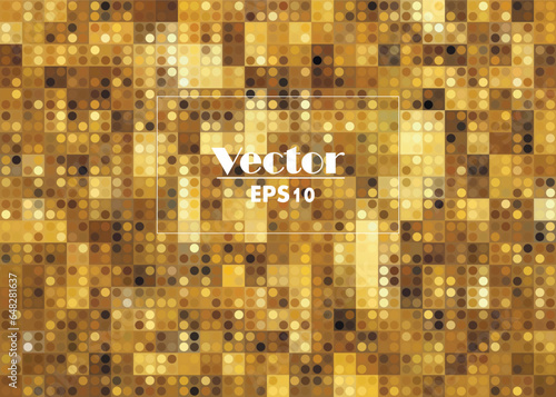 golden vector pixel background