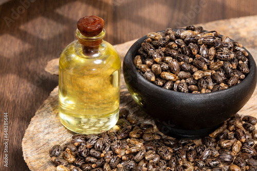 Ricinus communis - Dried seeds And Oil From The Fruit Of The Castor Bean Plant
