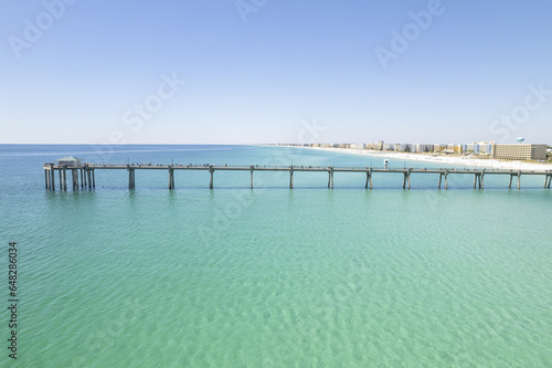 Fort Walton Beach, Florida, aerial view over the Gulf of Mexico  photo