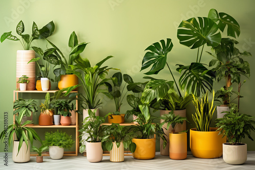 trend of indoor plant enthusiasts with images of stylish monstera