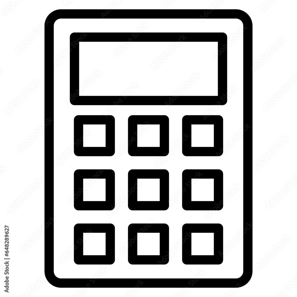 calculator icon line calculator icon line
