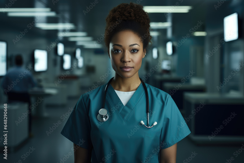 Portrait of a healthcare worker in uniform Portrait of a healthcare worker in uniform