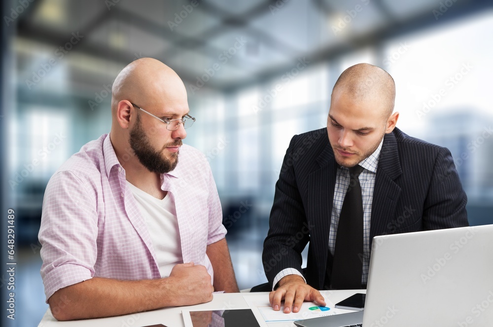 Young business people work for planning in office, AI generated image Young business people work for planning in office, AI generated image