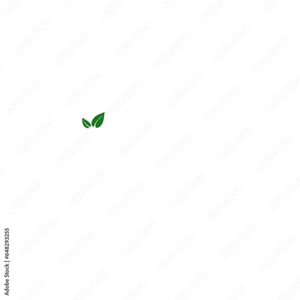 green leaf icons set on white background green leaf icons set on white background