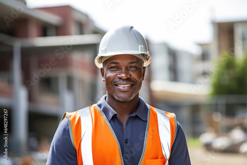 Hardworking Laborer in a Construction Setting