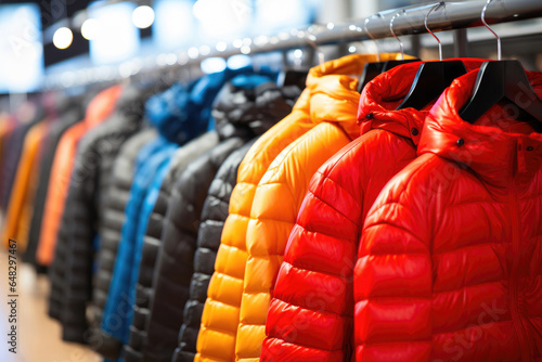 Chic Down Coats Collection on Display