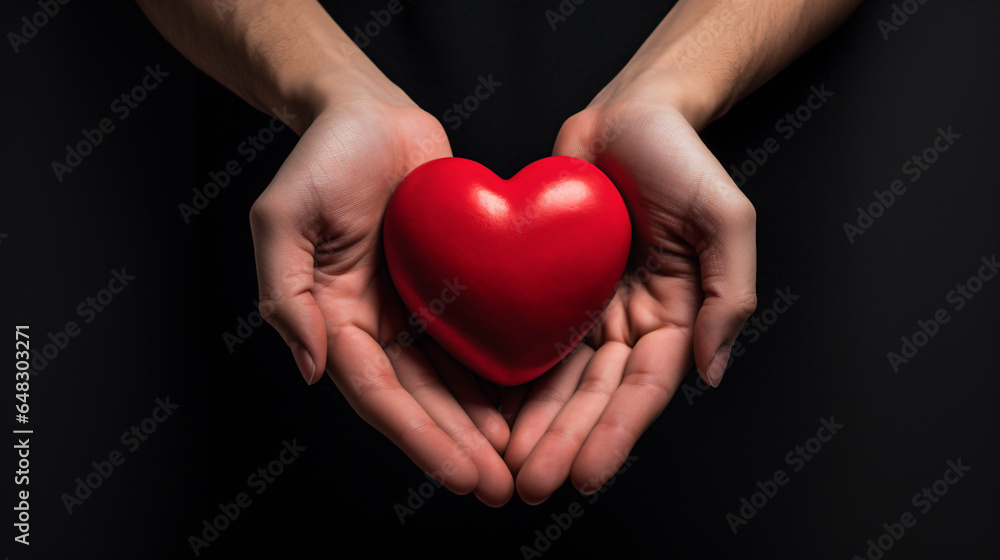 World AIDS day concept. Handsholding red heart. World AIDS day concept. Handsholding red heart.