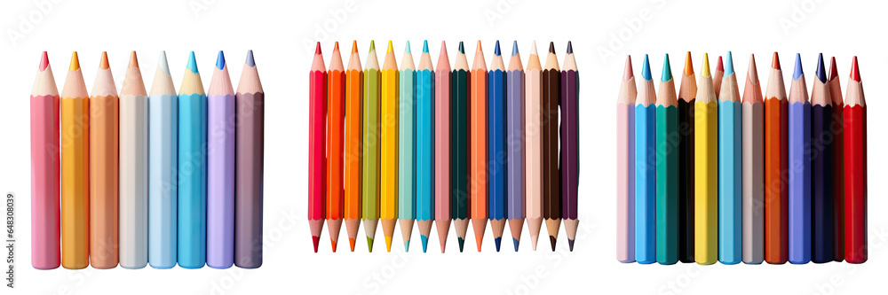 Png Set Color pencils on a transparent background Png Set Color pencils on a transparent background