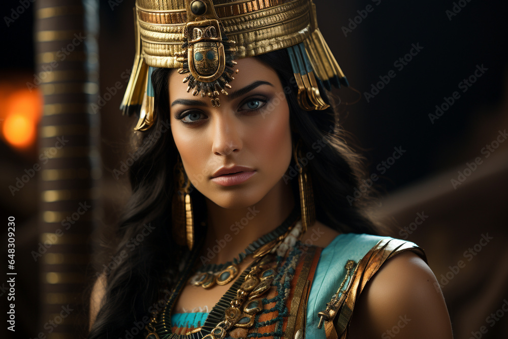  Cleopatra VII Philopator was the last queen of Hellenistic Egypt from the Macedonian Ptolemaic dynasty, Egyptian queen, beautiful portrait, grandeur elegance luxury .