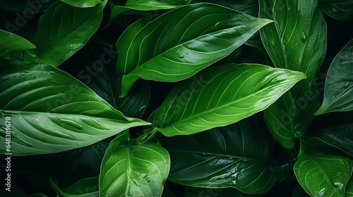 Nature background - a vibrant green leafy plant up close, against a beautiful natural background