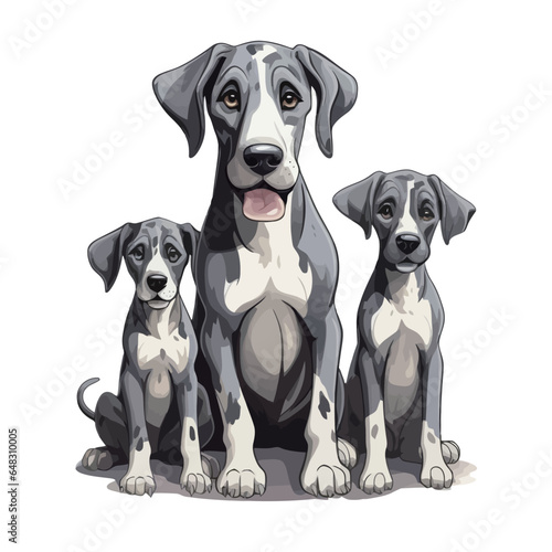 Cute dogs vector collection for illustration sticker