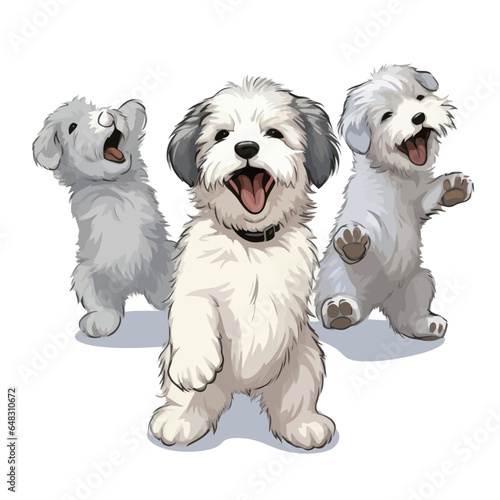 Cute dogs vector collection for sticker illustration