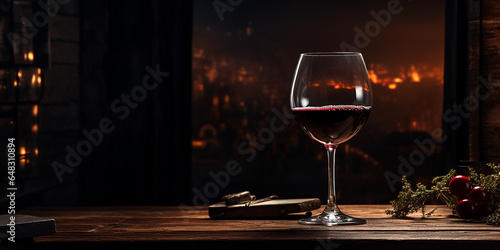 glass of red wine noir dark atmosphere