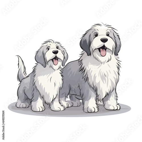 Cute dogs vector collection for sticker illustration