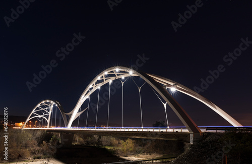 puente arquitectura construccion noche
