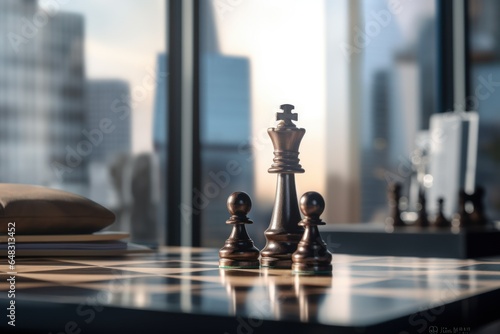 Mind Games: Chess Figures on the Business Desk 