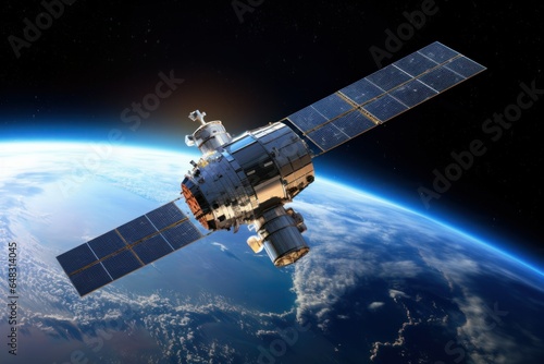 Orbital Marvel: Earth's Artificial Satellite 