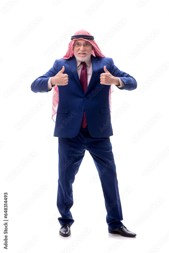 Old arab businessman isolated on white Old arab businessman isolated on white