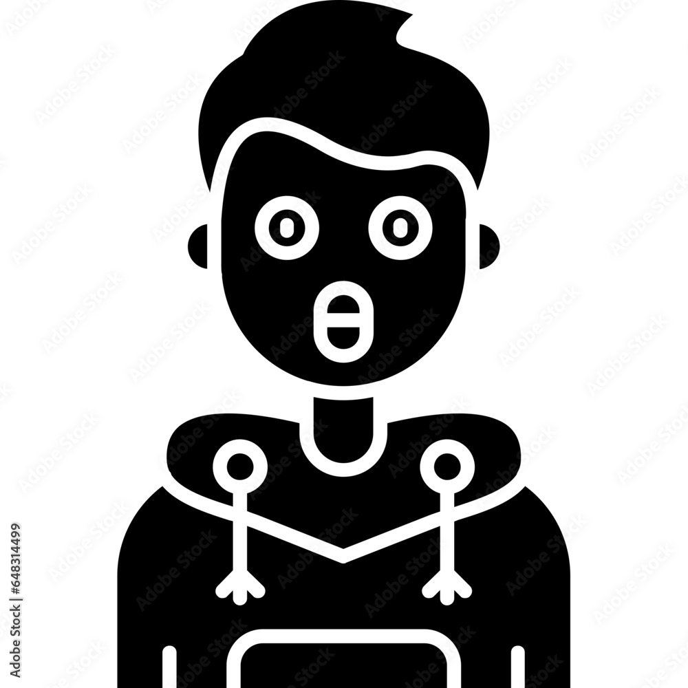 Surprised Teenage Boy Icon Surprised Teenage Boy Icon