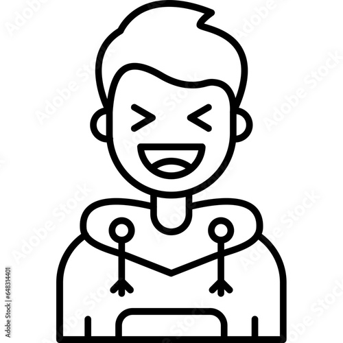 Laugh Teenage Boy Icon