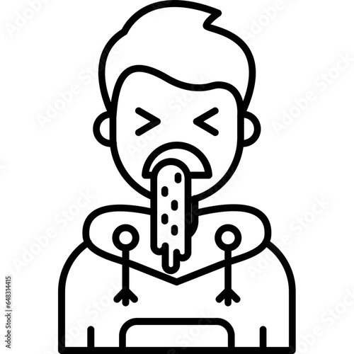 Vomit Teenage Boy Icon