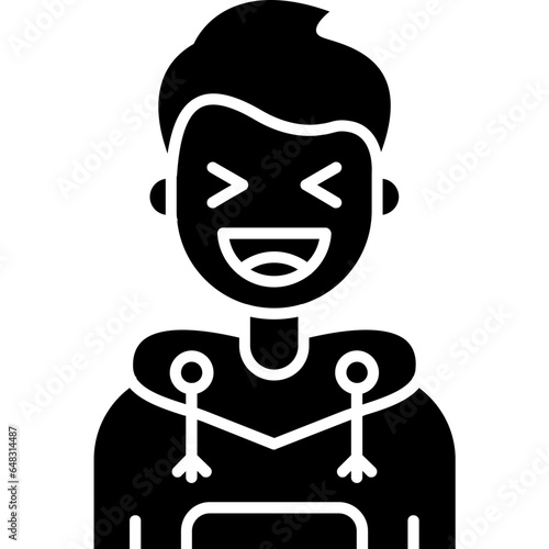 Laugh Teenage Boy Icon