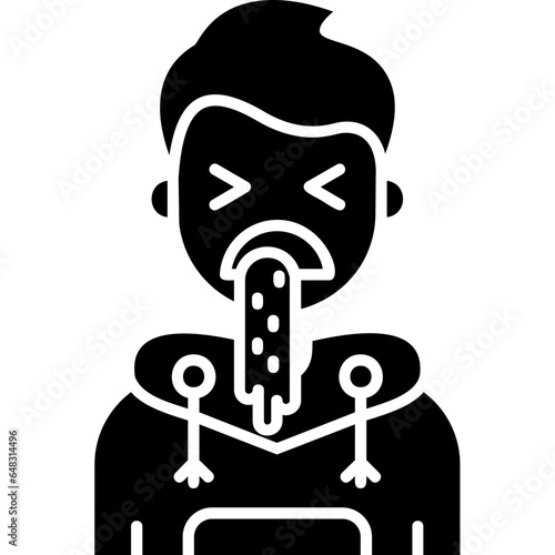Vomit Teenage Boy Icon