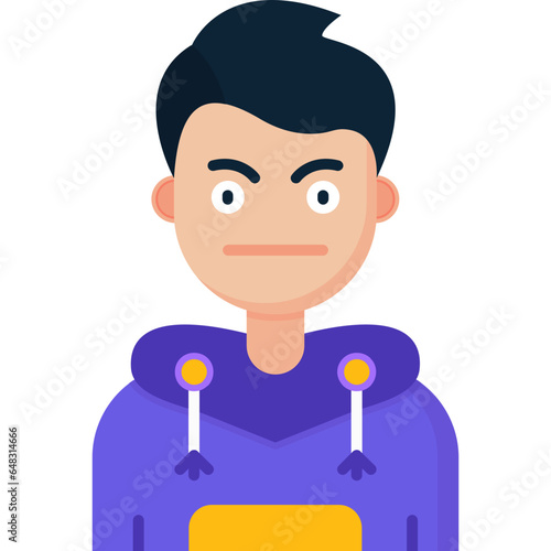 Embarrassed Teenage Boy Icon