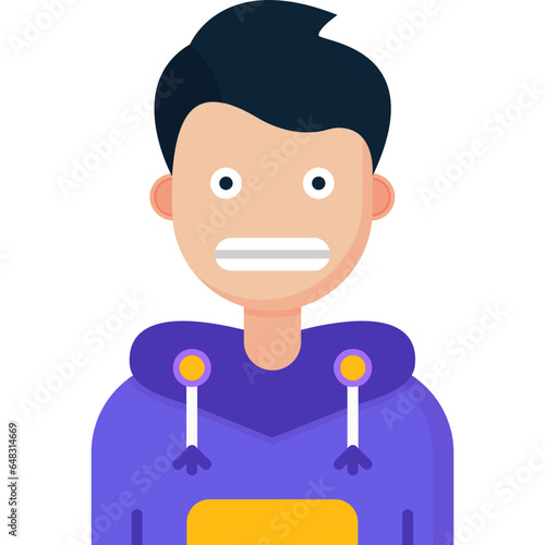 Shocked Teenage Boy Icon