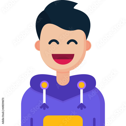 Happy Teenage Boy Icon