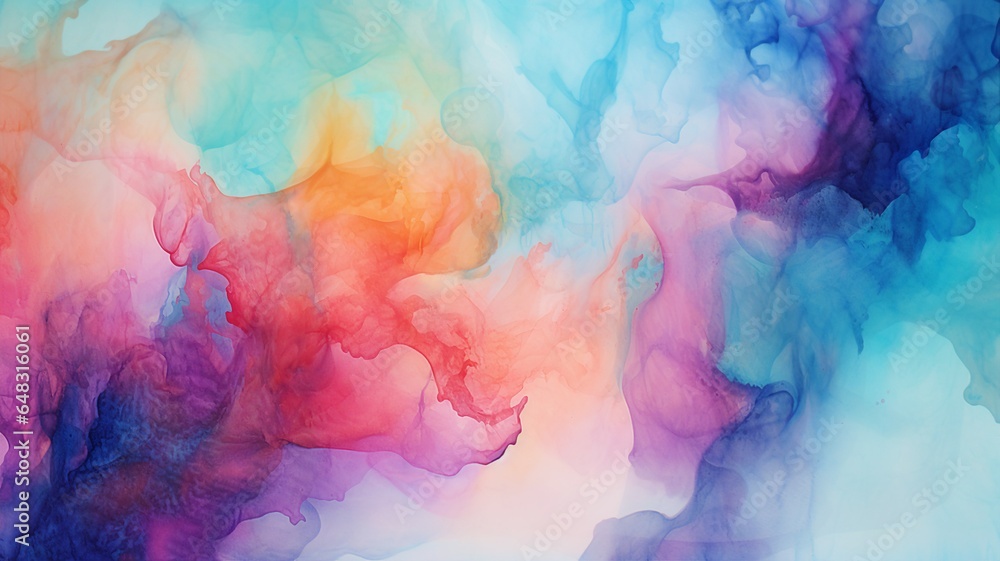 Watercolor Colorful Background - Abstract Watercolor Paper Textured Illustration