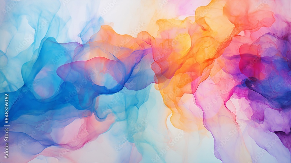 Colorful Watercolor Background - Abstract Watercolor Paper Textured Illustration