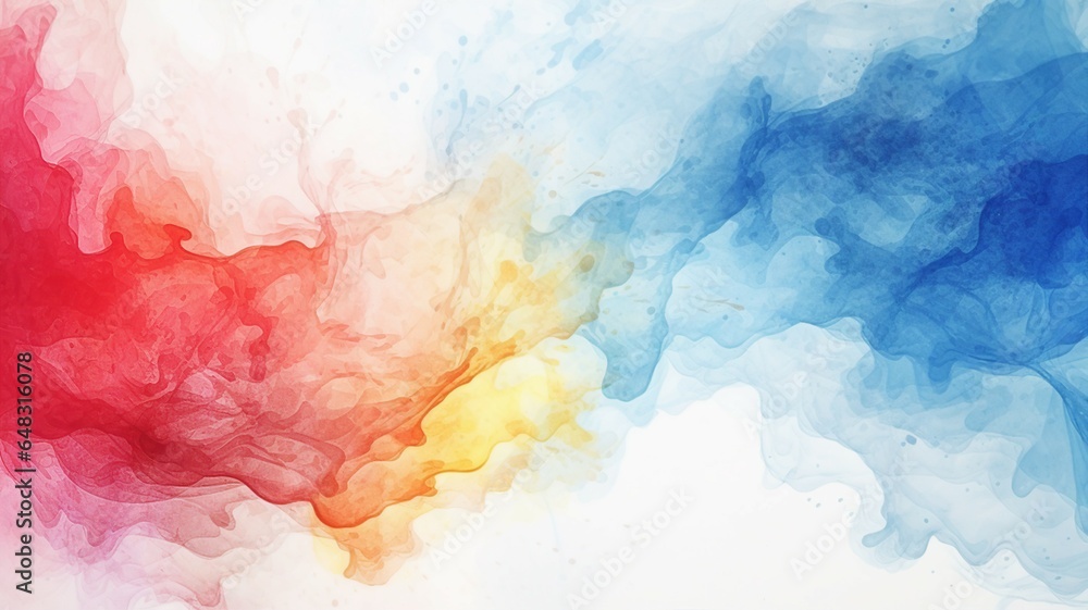 Colorful Watercolor Background - Abstract Watercolor Paper Textured Illustration