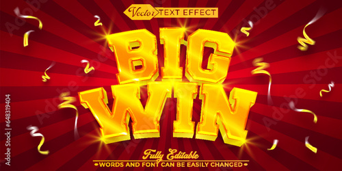 Casino Gamble Big Win Vector Editable Text Effect Template