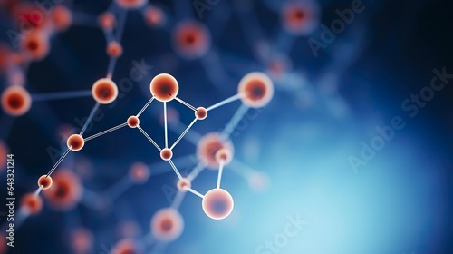 3d illustration of Science background molecule