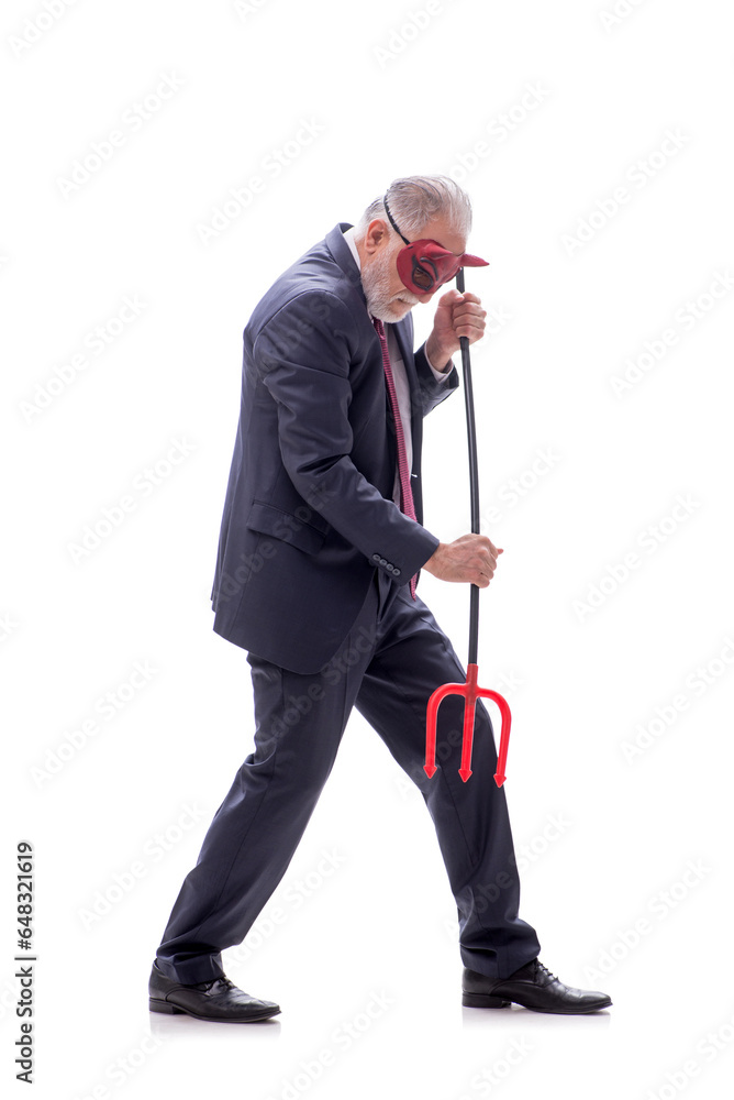 Devil businessman isolated on white Devil businessman isolated on white