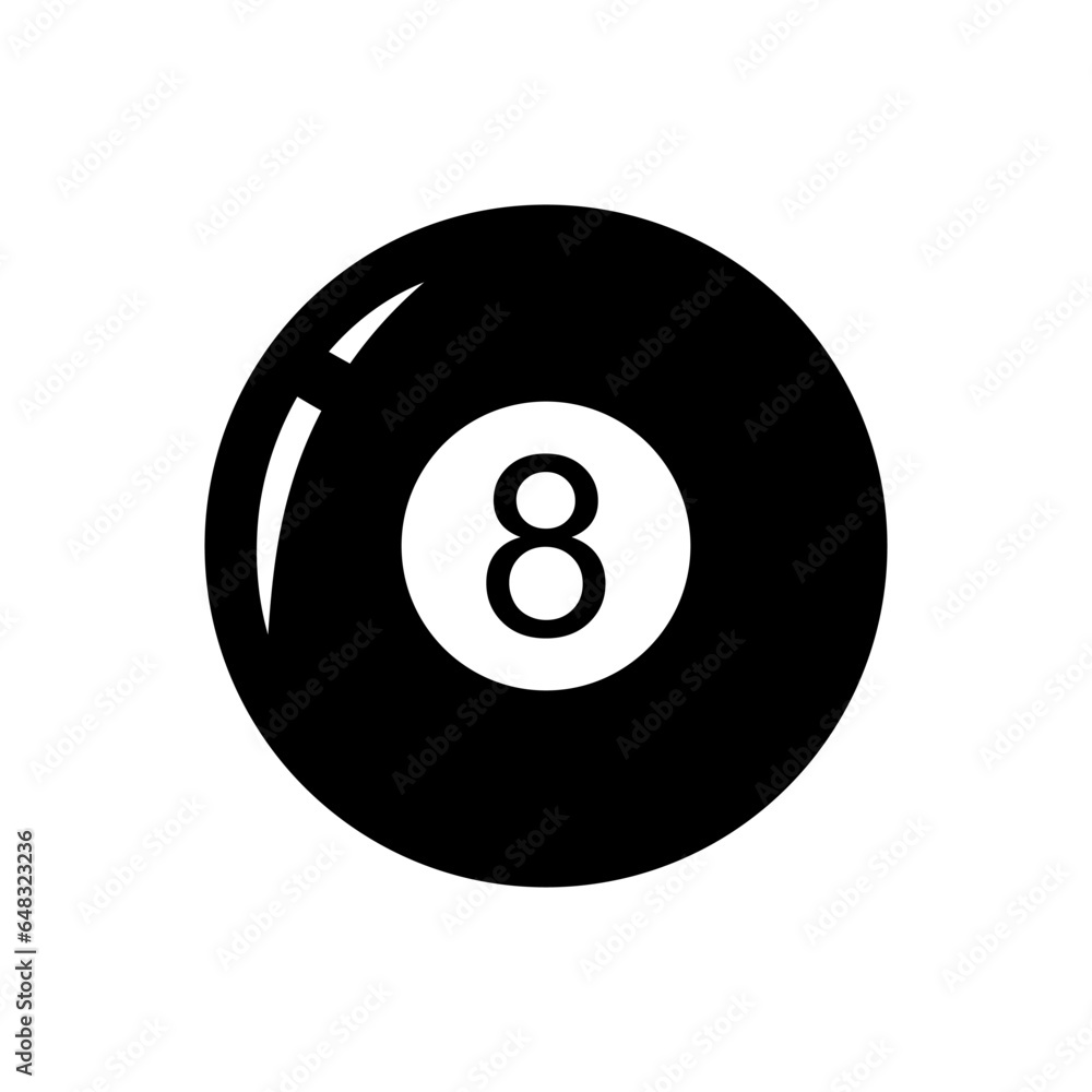Magic 8 ball. Glossy shiny ball with number 8. Vector illustration. Magic 8 ball. Glossy shiny ball with number 8. Vector illustration.