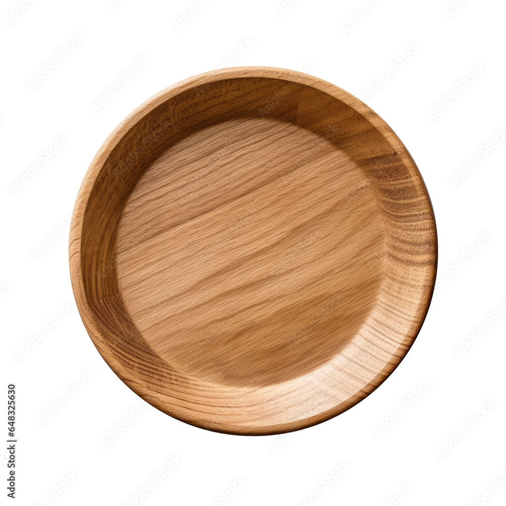 Top view of wooden dish for kitchen background Top view of wooden dish for kitchen background