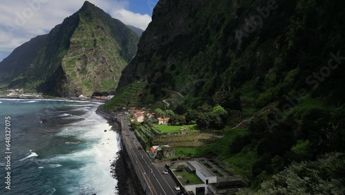 Beautiful waves hitting the coast of Sao Vicente in Northern part of the island
