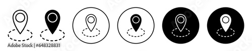 Milestone icon. Location pin point navigation symbol. Place finder gps pointer marker vector. online address map sign.