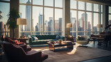 Twilight Splendor: Luxury Manhattan Apartment with Floor-to-Ceiling Views