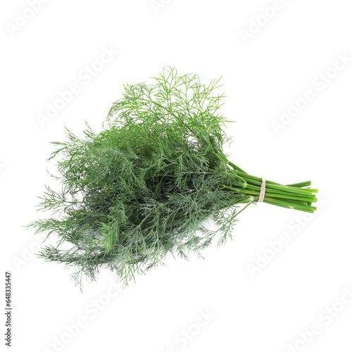 Bunch of fresh dill isolated on white