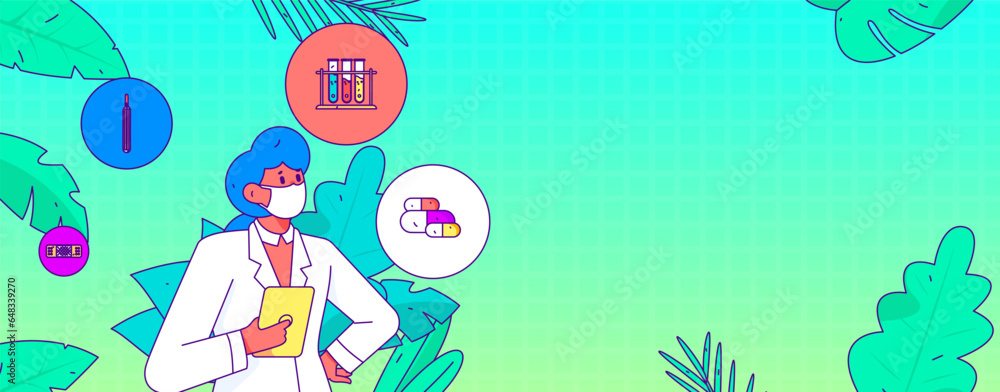 Doctor epidemic prevention and anti-epidemic flat vector concept operation illustration Doctor epidemic prevention and anti-epidemic flat vector concept operation illustration